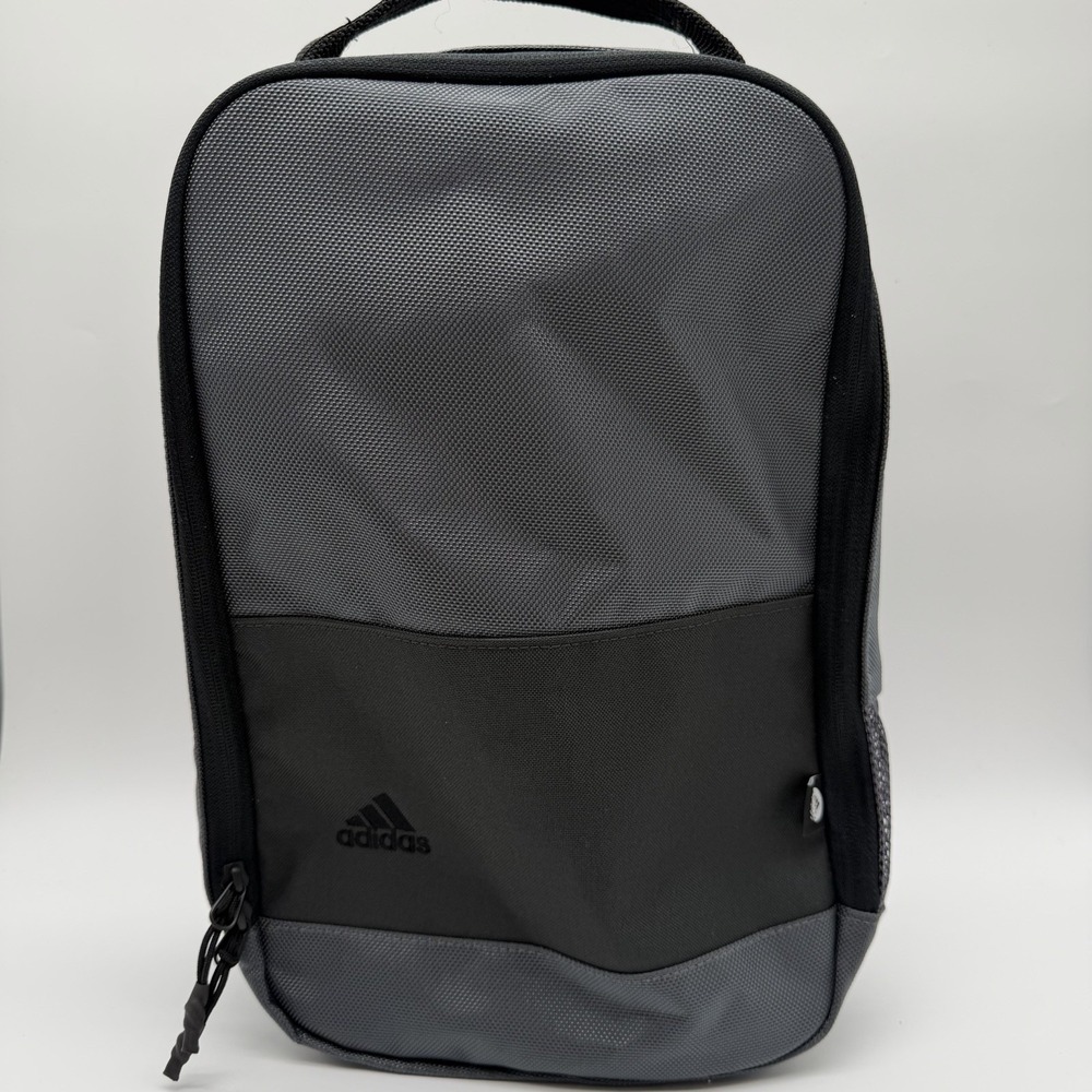 Adidas Shoe Bag Athletic Sneaker Golf Shoe Storage Travel Case Gray & Black